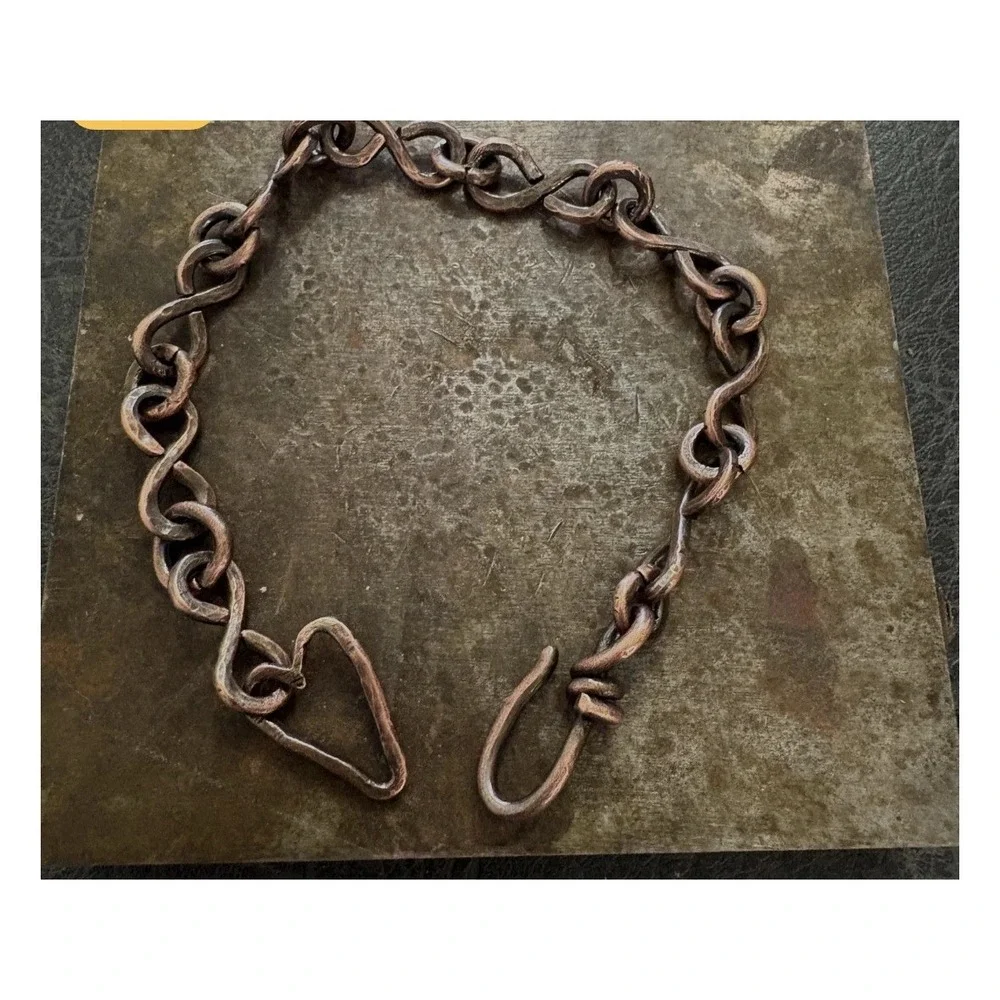 Pure Copper Handmade Infinity Chain Bracelet, Arthritis Therapy